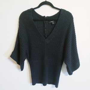 Nine West V-Neck Sweater W/Zipper Detail..S